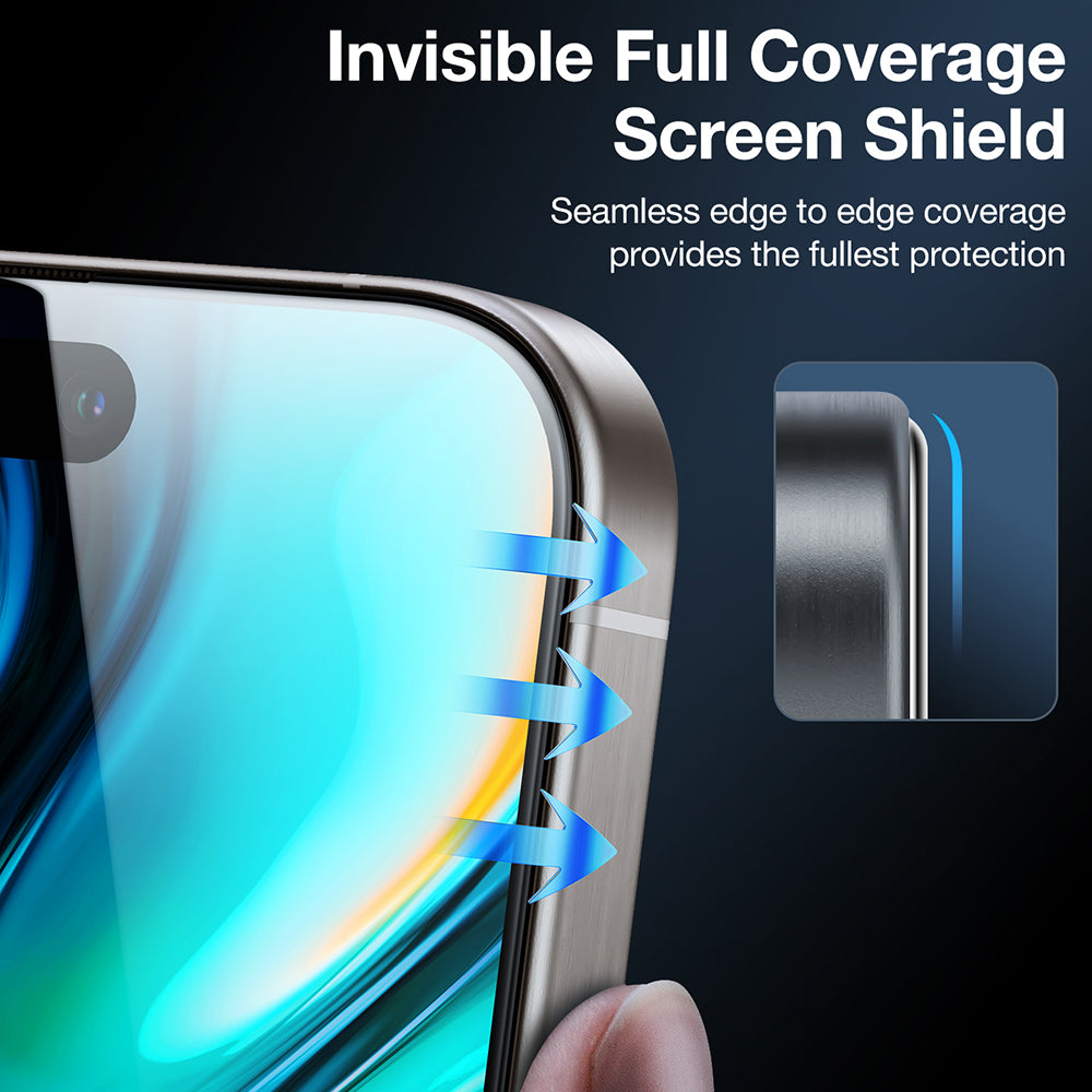 Torras GlassGo Install Master Privacy Screen Protector for Apple iPhone 17 Pro, Tempered Glass, Full Glue