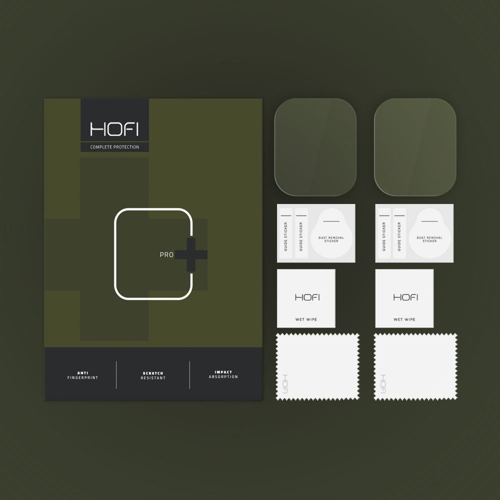 HOFI HYDROFLEX PRO+ Protection Film for Apple Watch 46mm Series, Set of 2 pieces, Plastic