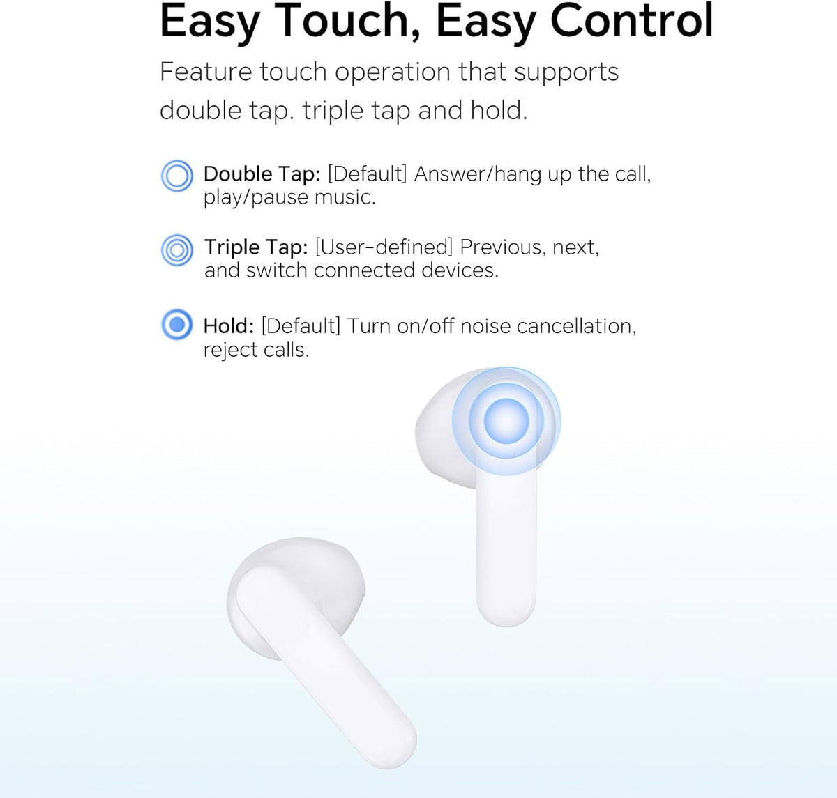 Handsfree Bluetooth Honor Choice X7e, TWS, ANC, White 5504ABHF