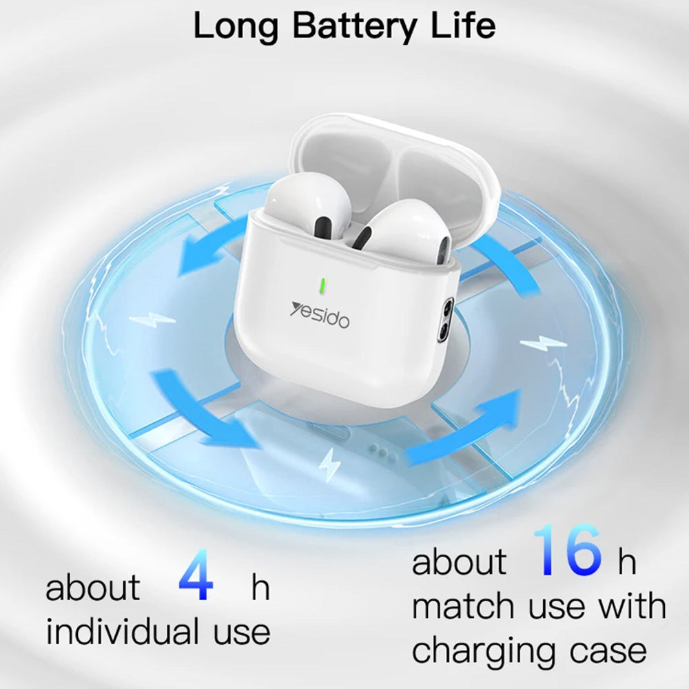 Handsfree Bluetooth Yesido TWS17, TWS, White