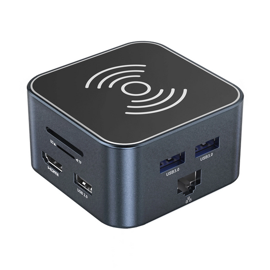 Multifunctional Hub WZK WHBC09Y8S, 12in1, Gray