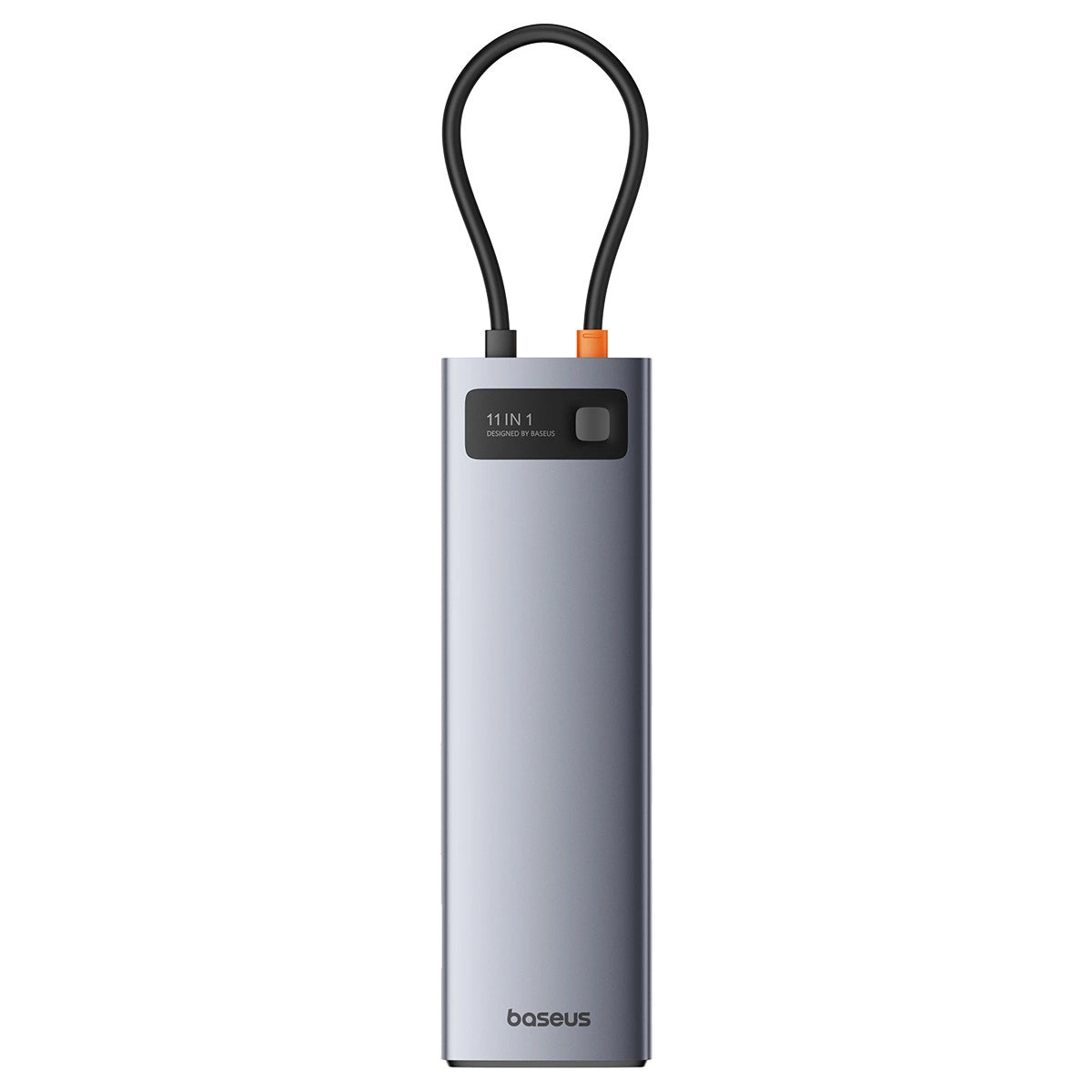 Baseus Metal Gleam USB-C Hub, 3 x USB-A 3.0 - 1 x USB-A - 1 x USB-C - 1 x HDMI - 1 x VGA - 1 x 3.5mm Jack - 1 x RJ45 - 1 x SD - 1 x microSD, Gray