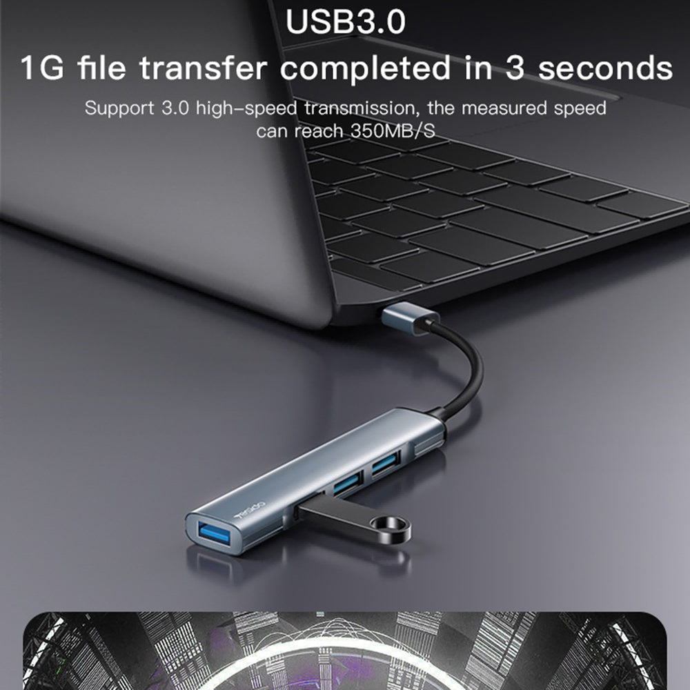 Yesido HB18 USB Hub, 4in1, Gray