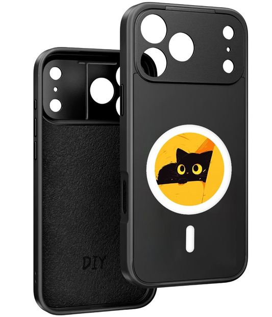 MagSafe Case for Apple iPhone 17 Pro Max, OEM, Round Screen Smart E-Ink, Black