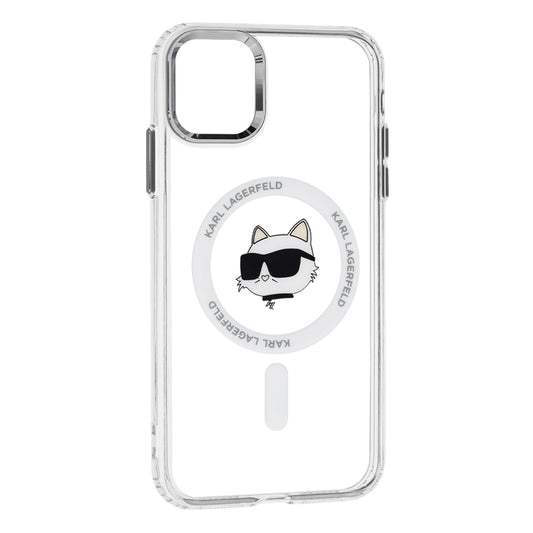 MagSafe Case for Apple iPhone 11, Karl Lagerfeld, IML Metal Choupette's Head, White