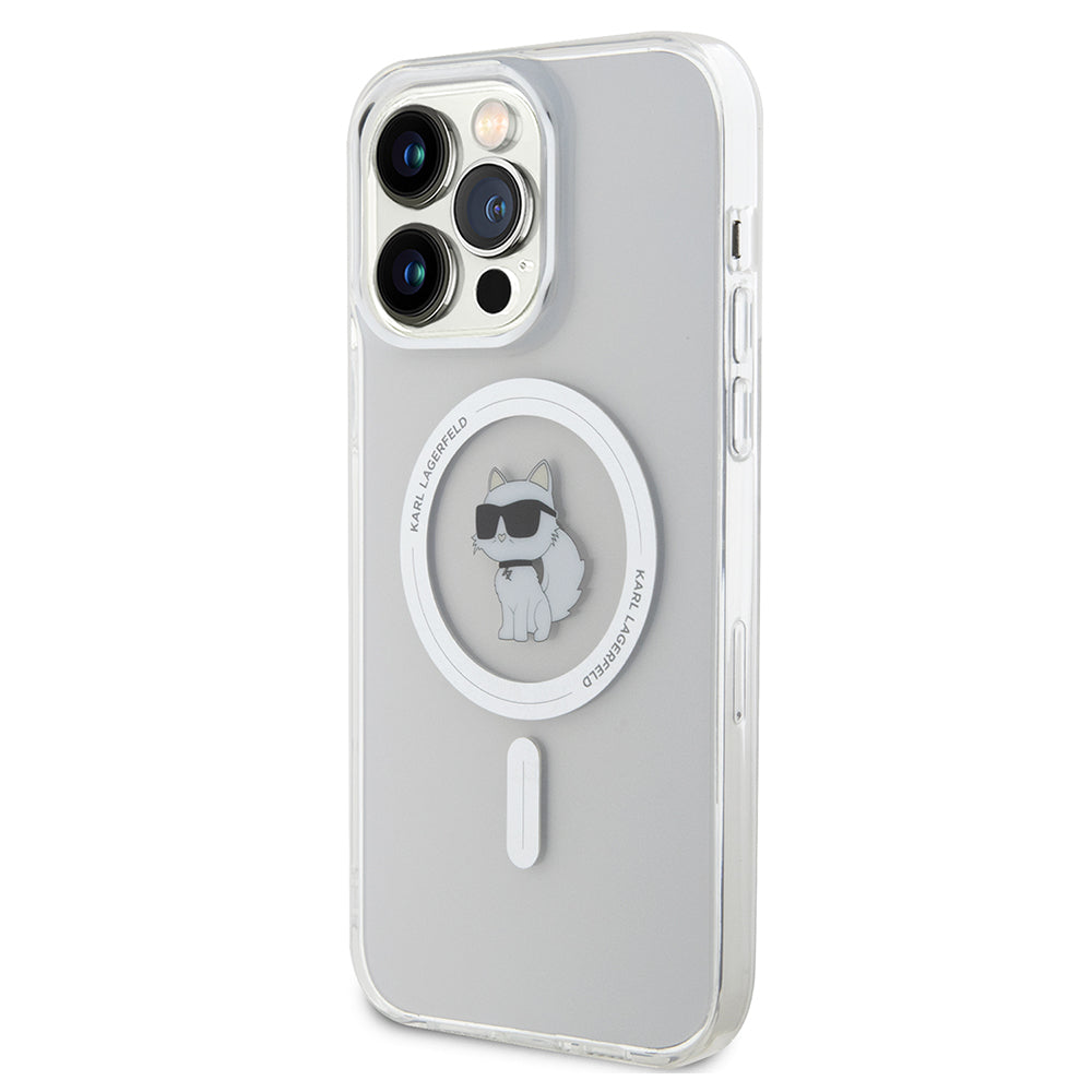 MagSafe Case for Apple iPhone 14 Pro Max, Karl Lagerfeld, IML Choupette, Transparent