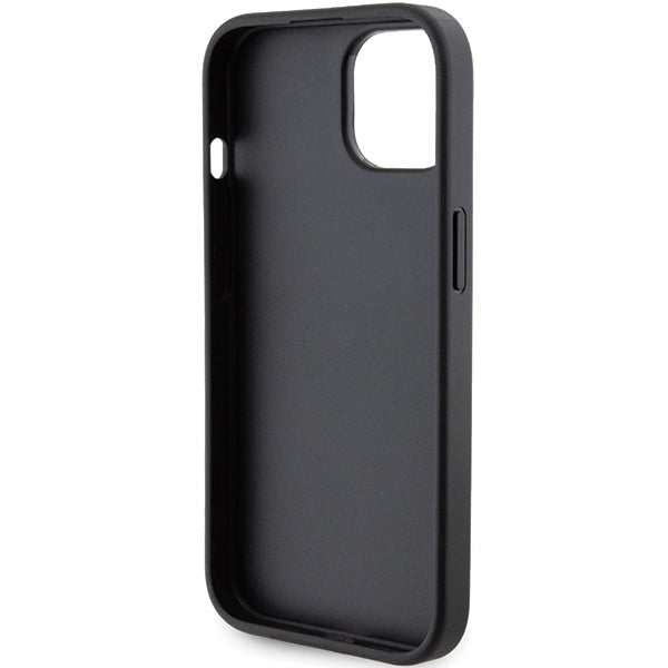 MagSafe Case for Apple iPhone 15 Plus / 14 Plus, Karl Lagerfeld, Saffiano Gripstand Karl & Choupette, Black