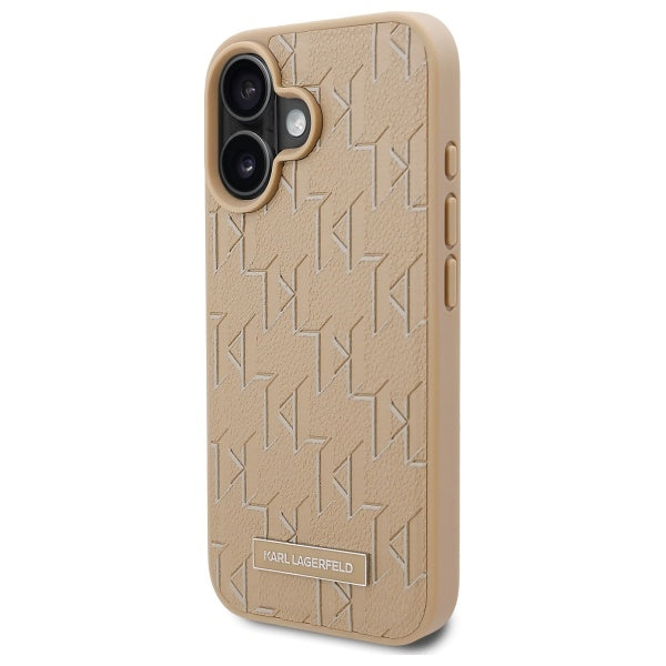 MagSafe Case for Apple iPhone 16, Karl Lagerfeld, Hot Stamp, Beige