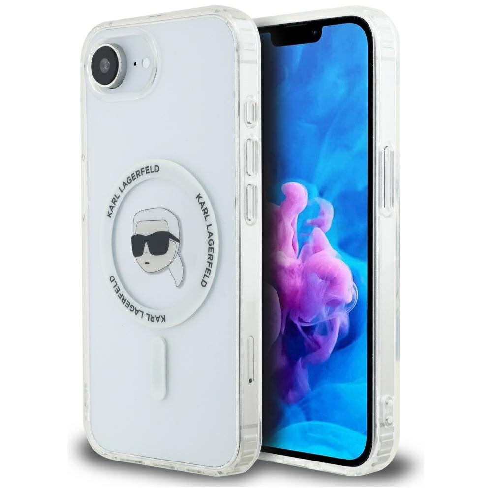 MagSafe Case for Apple iPhone 17e / 16e, Karl Lagerfeld, IML Karl's Head, White