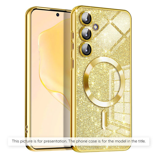 MagSafe Case for Apple iPhone 17 Air, Techsuit, Luxury Glitter, Gold