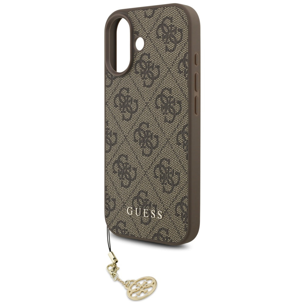 MagSafe Case for Apple iPhone 17, Guess, 4G Charm Cradle, Brown