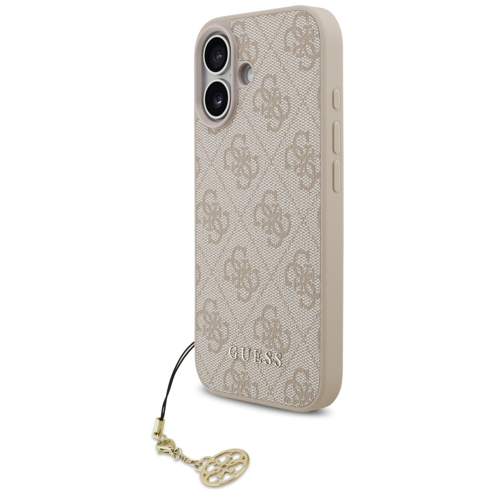 MagSafe Case for Apple iPhone 17, Guess, 4G Charm Cradle, Pink