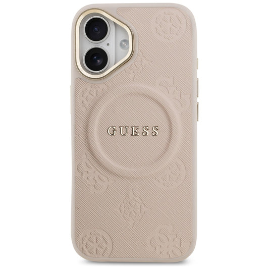 MagSafe Case for Apple iPhone 17, Guess, Peony Hot Stamp, Pink