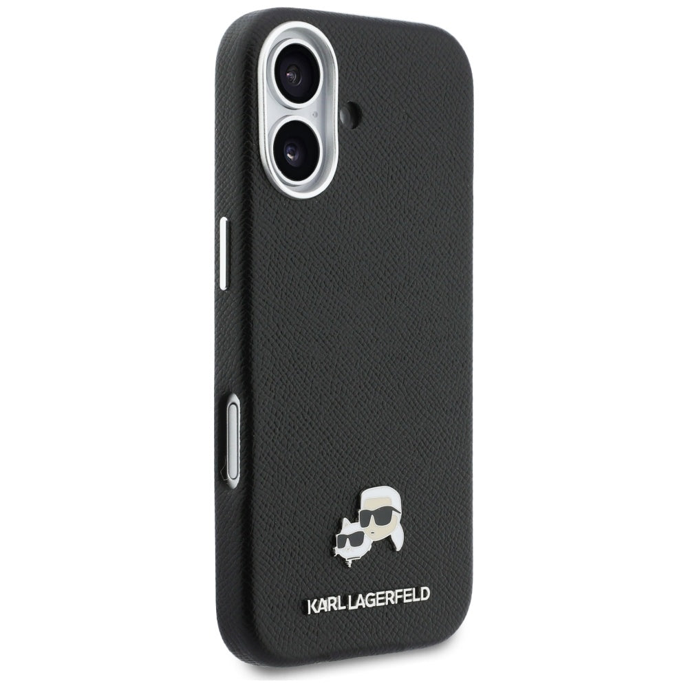 MagSafe Case for Apple iPhone 17, Karl Lagerfeld, Karl & Choupette Head's Pin, Black