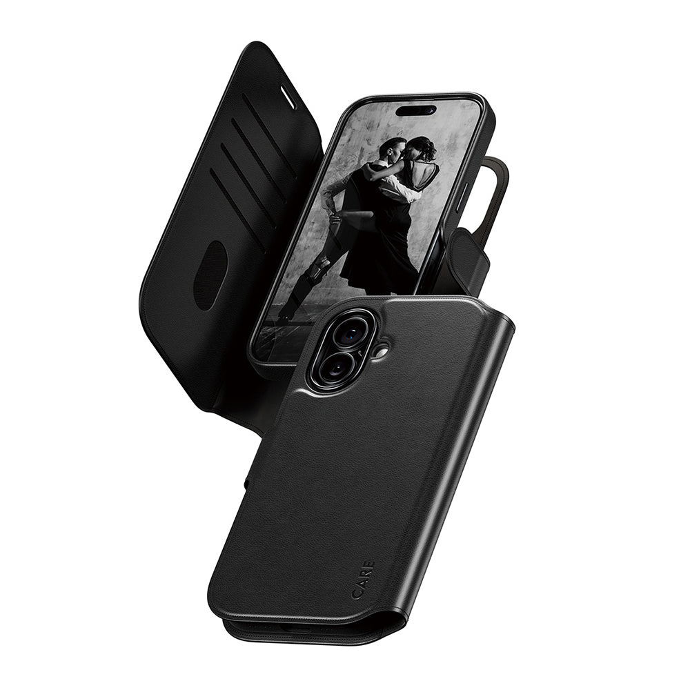 MagSafe Case for Apple iPhone 17, PanzerGlass, Care Feature Tango Two-in-One, Black