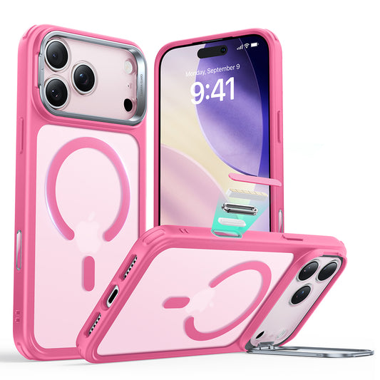 MagSafe Case for Apple iPhone 17 Pro, ESR, Classic Hybrid Kickstand, Satin Pink