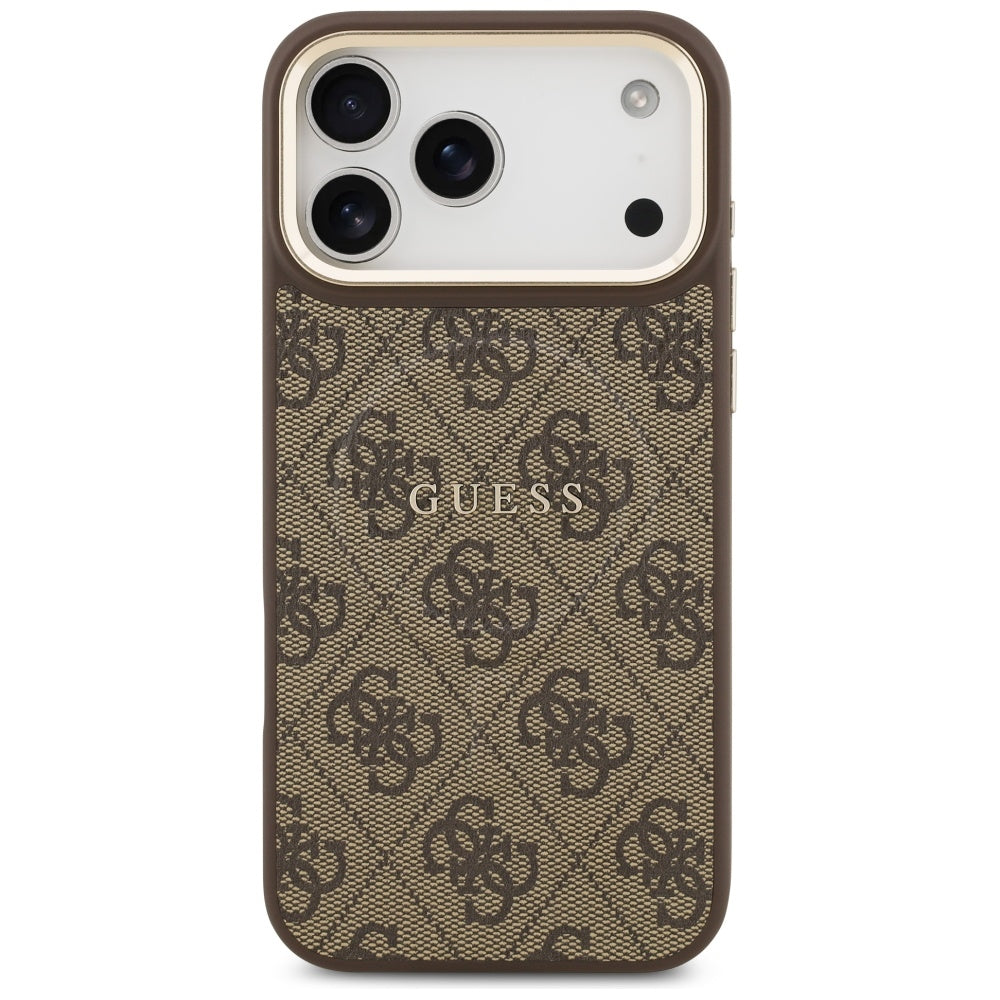 MagSafe Case for Apple iPhone 17 Pro, Guess, 4G Classic, Brown