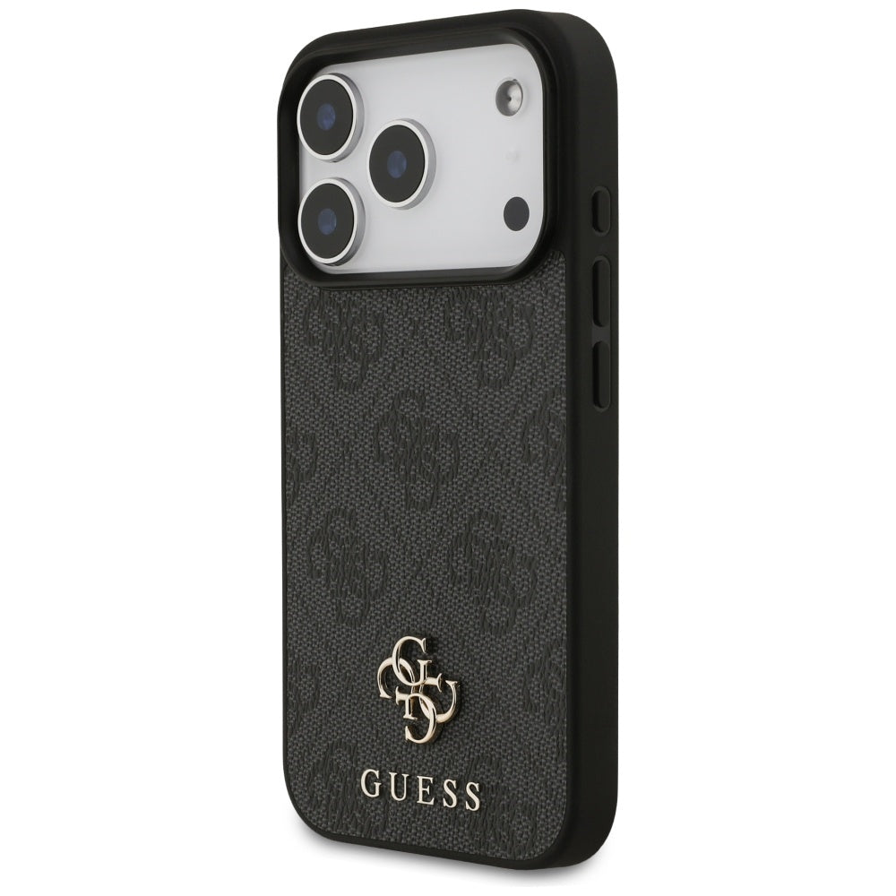 MagSafe Case for Apple iPhone 17 Pro, Guess, 4G Small and Classic Logo, Black