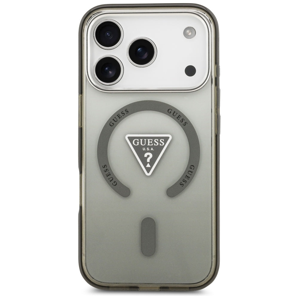 MagSafe Case for Apple iPhone 17 Pro, Guess, IML Gradient Triangle Logo, Khaki
