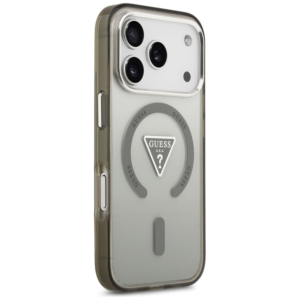 MagSafe Case for Apple iPhone 17 Pro, Guess, IML Gradient Triangle Logo, Khaki