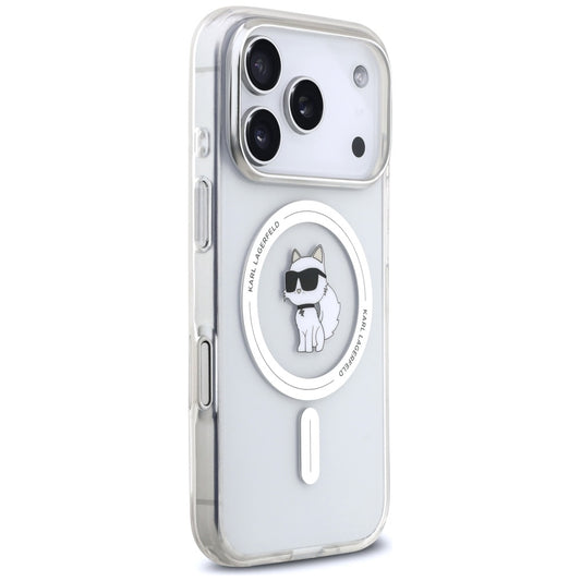 MagSafe Case for Apple iPhone 17 Pro, Karl Lagerfeld, IML Choupette Logo, Transparent