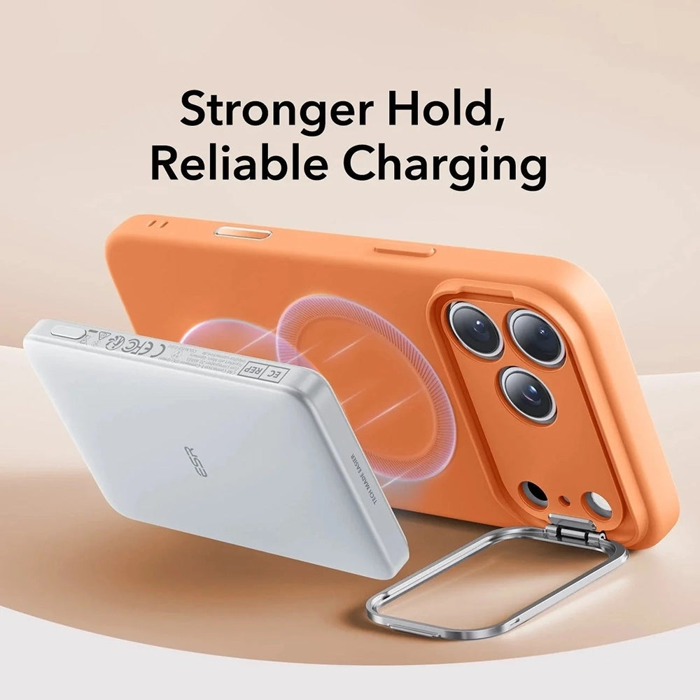 MagSafe Case for Apple iPhone 17 Pro Max, ESR, Cloud Soft Kickstand, Orange