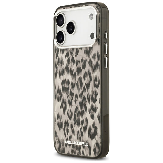 MagSafe Case for Apple iPhone 17 Pro Max, Karl Lagerfeld, IML Leopard Pattern, Brown
