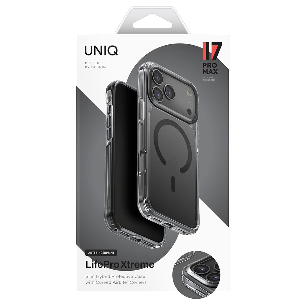 MagSafe Case for Apple iPhone 17 Pro, UNIQ, LifePro Xtreme MagClick, Black