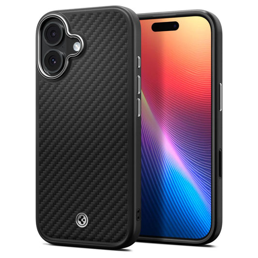 MagSafe Case for Apple iPhone 17, Spigen, Enzo Aramid T, Black Silver