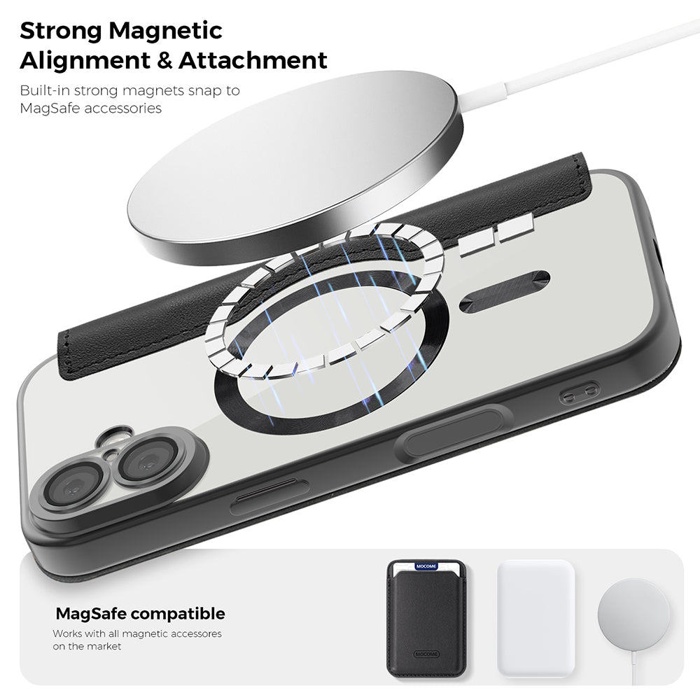 MagSafe Case for Apple iPhone 17, Techsuit, SmartMag Book, Blue