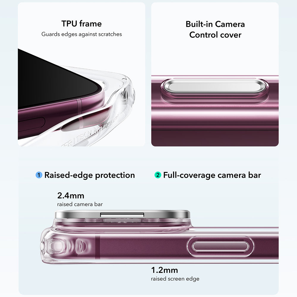 MagSafe Case for Apple iPhone 18 Pro / 17 Pro, ESR, Classic Hybrid Kickstand, Transparent