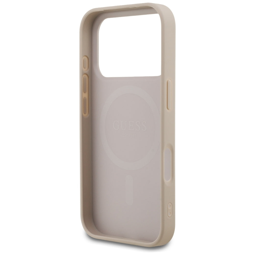 MagSafe Case for Apple iPhone 18 Pro / 17 Pro, Guess, 4G Small and Classic, Pink