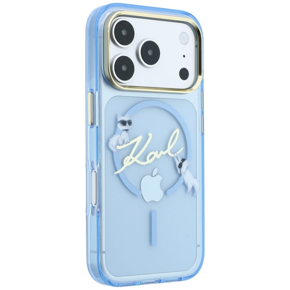 MagSafe Case for Apple iPhone 18 Pro / 17 Pro, Karl Lagerfeld, IML Karl Script Logo, Blue