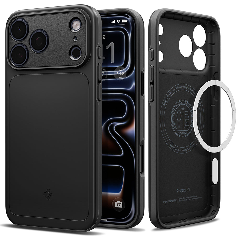 MagSafe Case for Apple iPhone 18 Pro / 17 Pro, Spigen, Thin Fit, Black ACS12144