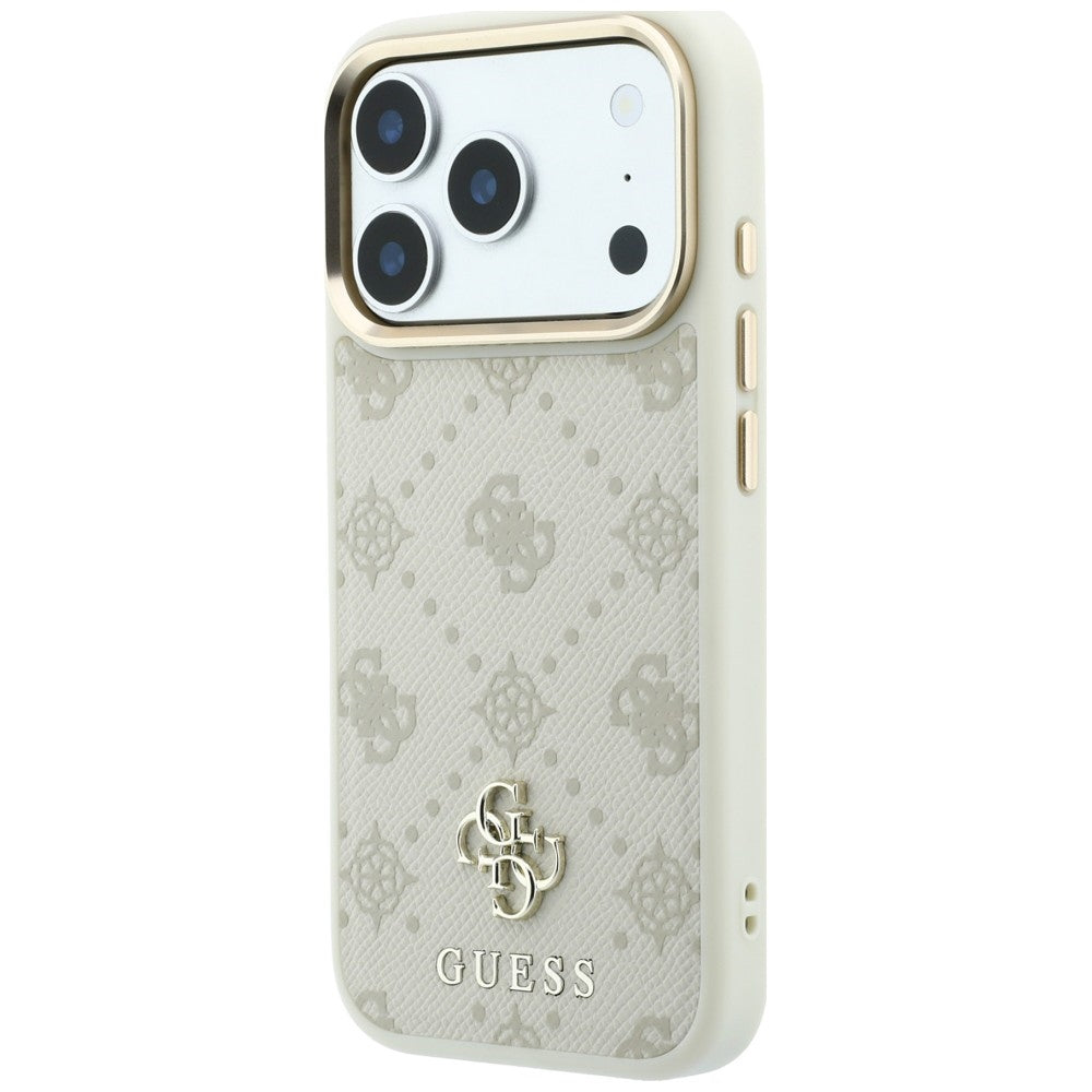 MagSafe Case for Apple iPhone 18 Pro Max / 17 Pro Max, Guess, Peony 4G Small Logo, Beige