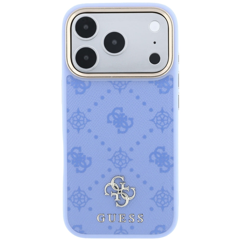 MagSafe Case for Apple iPhone 18 Pro Max / 17 Pro Max, Guess, Peony 4G Small Logo, Blue