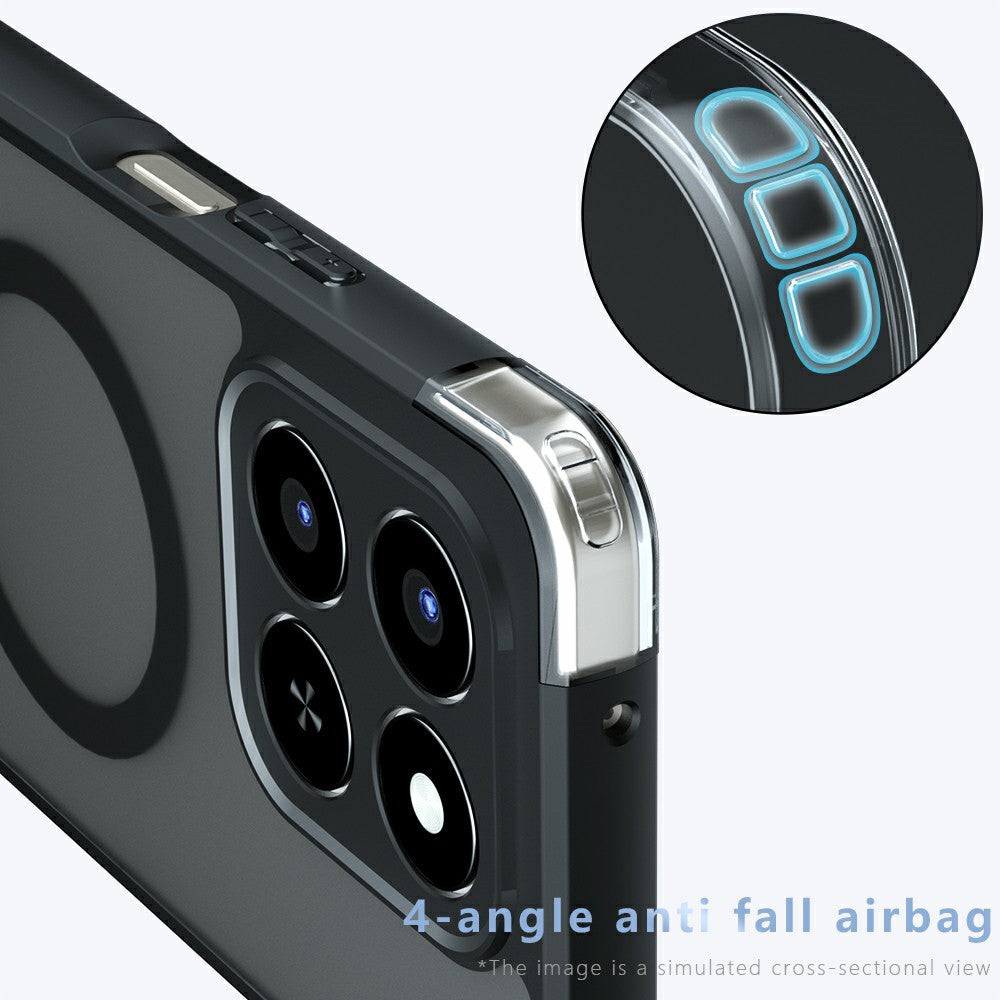 MagSafe Case for Honor 400 Smart 4G / X7d 4G / 400 Smart 5G, Techsuit, PureFrost, Satin Black