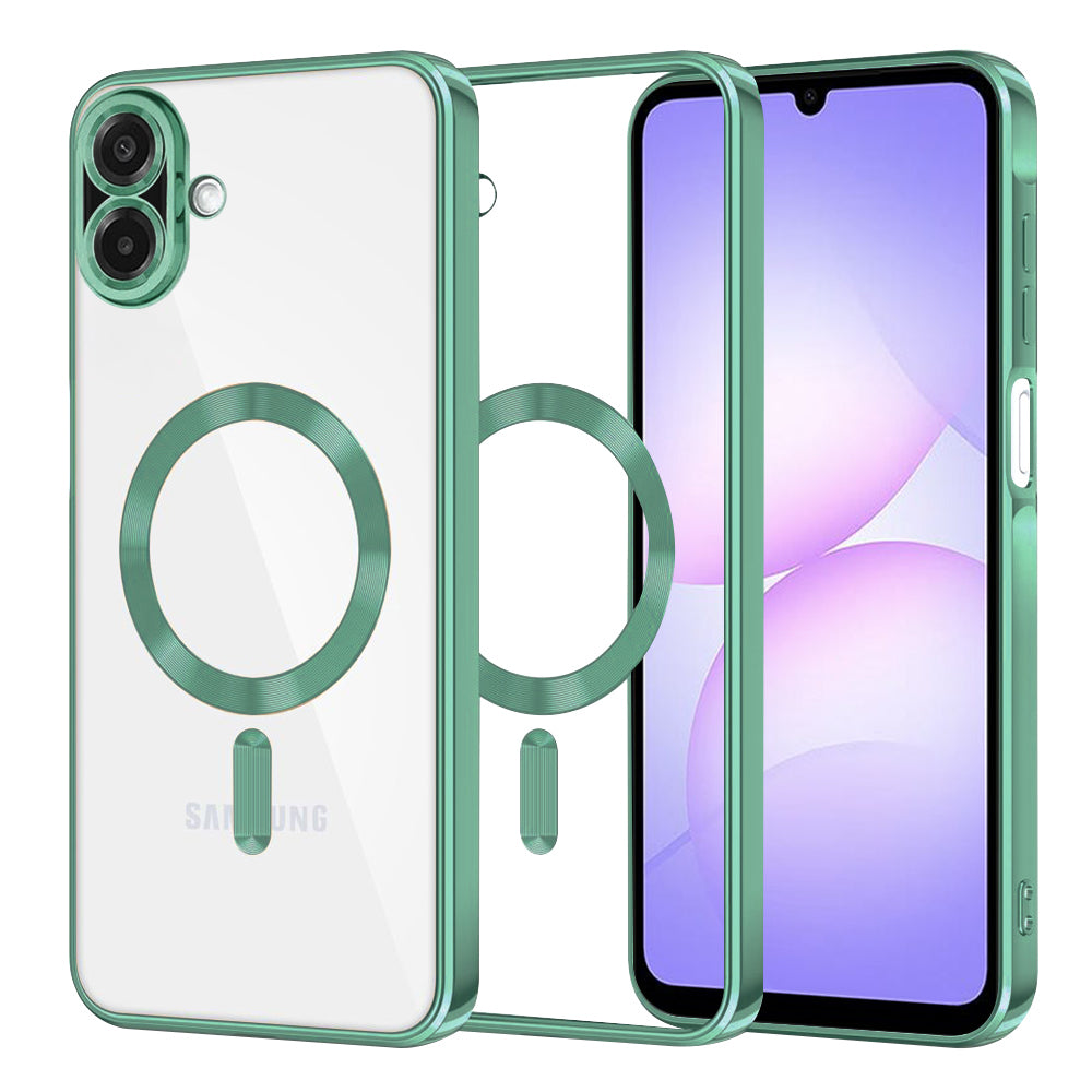 MagSafe Case for Samsung Galaxy A07 4G A075, Techsuit, Luxury Crystal, Light Green