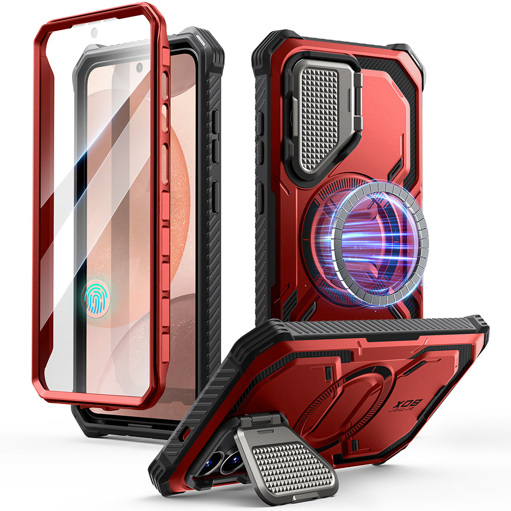 MagSafe Case for Samsung Galaxy S25 S931, i-Blason, ArmorBox, Red