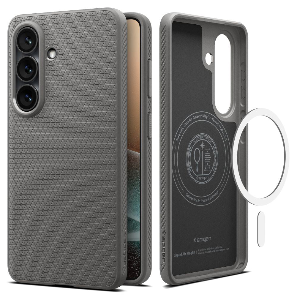 MagSafe Case for Samsung Galaxy S26 S942, Spigen, Liquid Air, Gray ACS10731
