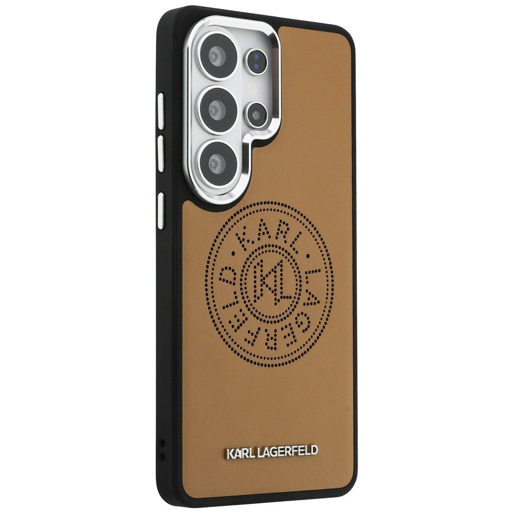 MagSafe Case for Samsung Galaxy S26 Ultra S948, Karl Lagerfeld, Karl Round Point Logo, Brown