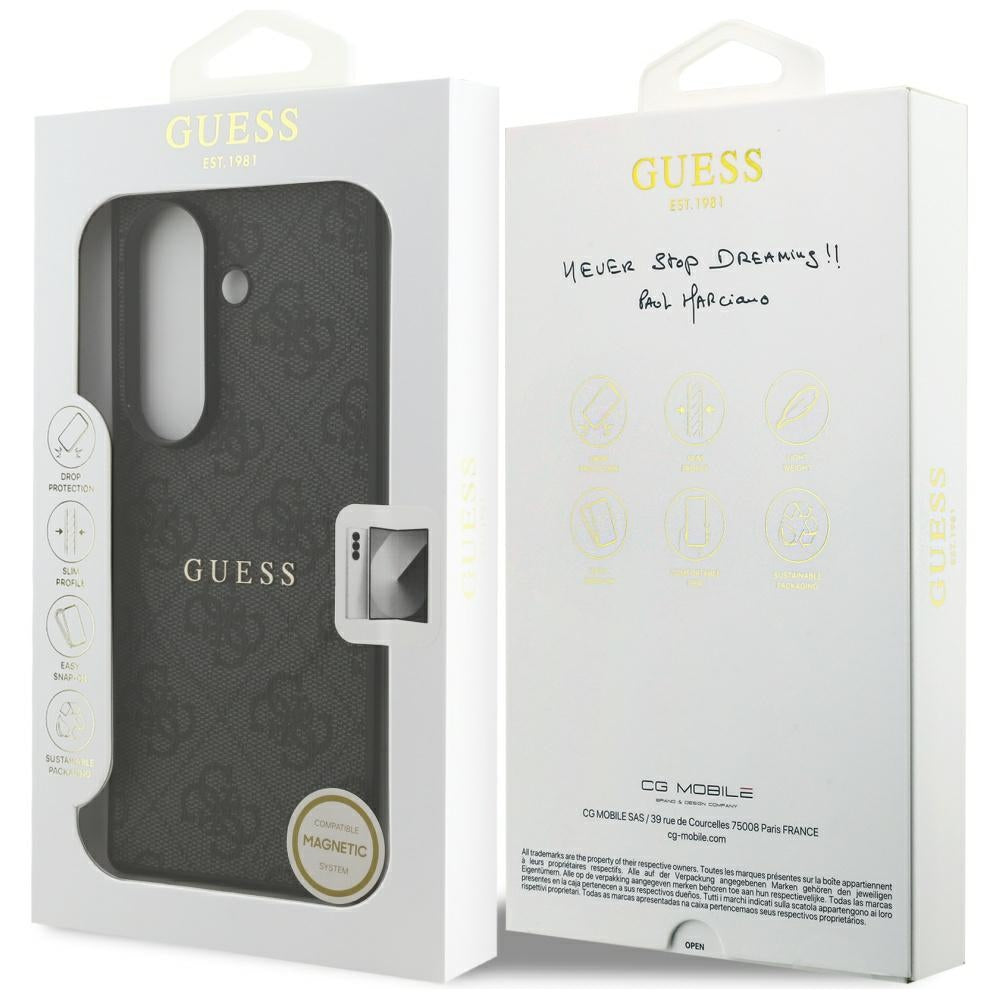 MagSafe Case for Samsung Galaxy Z Fold7 F966, Guess, 4G Classic, Black