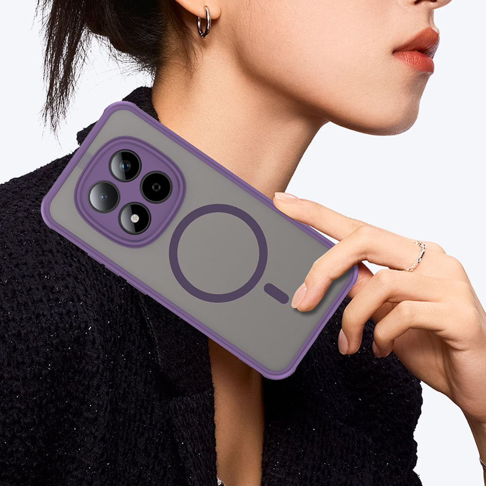 MagSafe Case for Xiaomi Redmi Note 15 Pro 5G, Techsuit, HaloFrost II, Purple