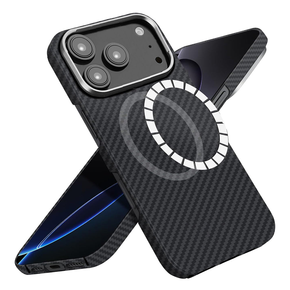 MagSafe Case for Apple iPhone 17 Pro Max, Techsuit, Aramid Fiber, Black