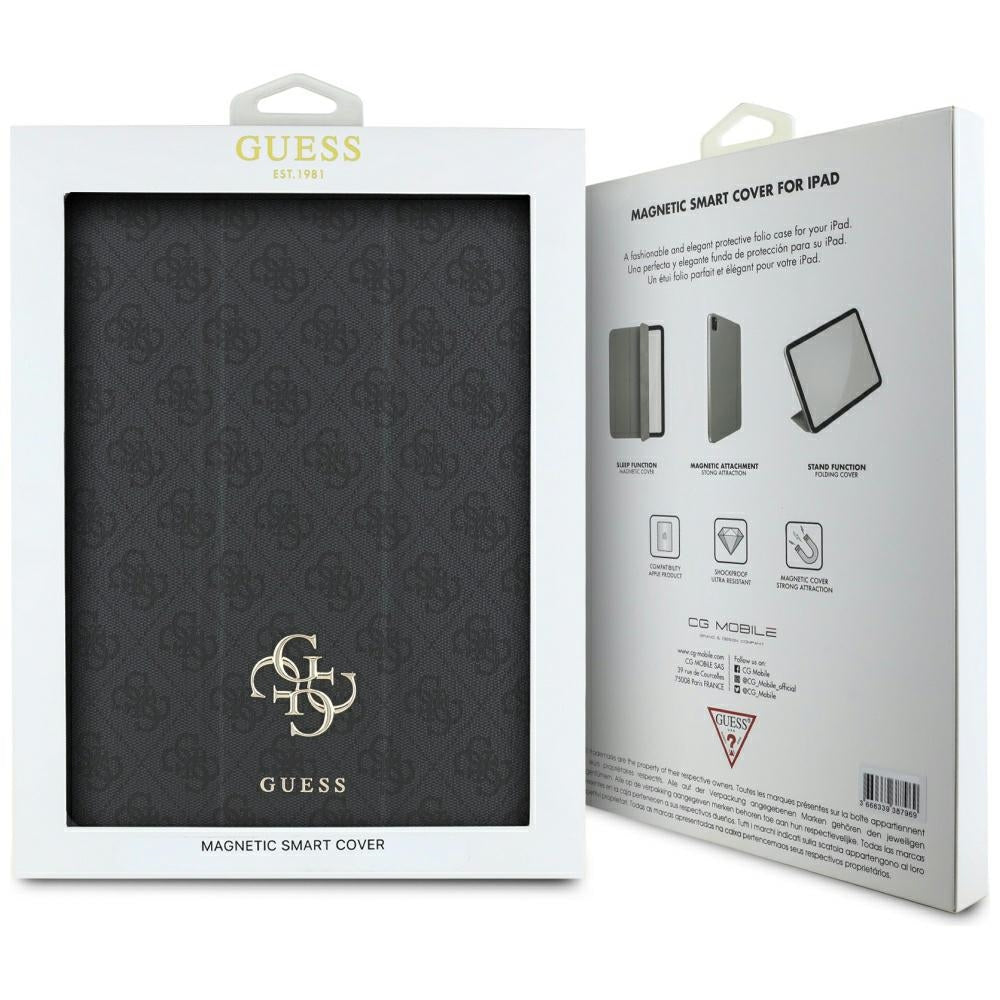 Case for Apple iPad Pro 13 (2024), Guess, 4G Big Logo, Black