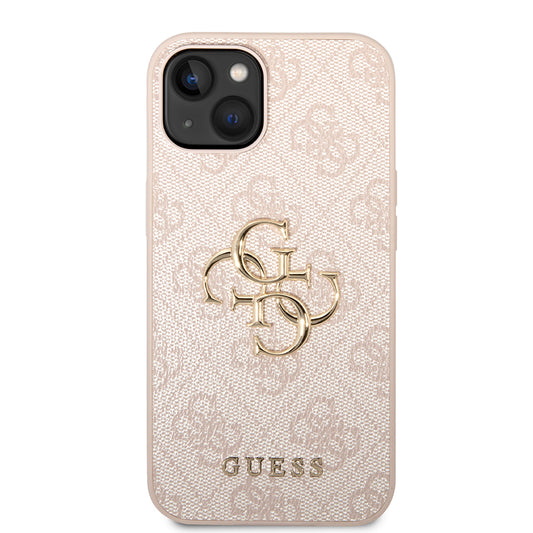 Case for Apple iPhone 14, Guess, 4G Metal Logo, Pink