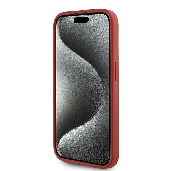 Case for Apple iPhone 15 Pro, Karl Lagerfeld, Diagonal Quilted Script, Pink