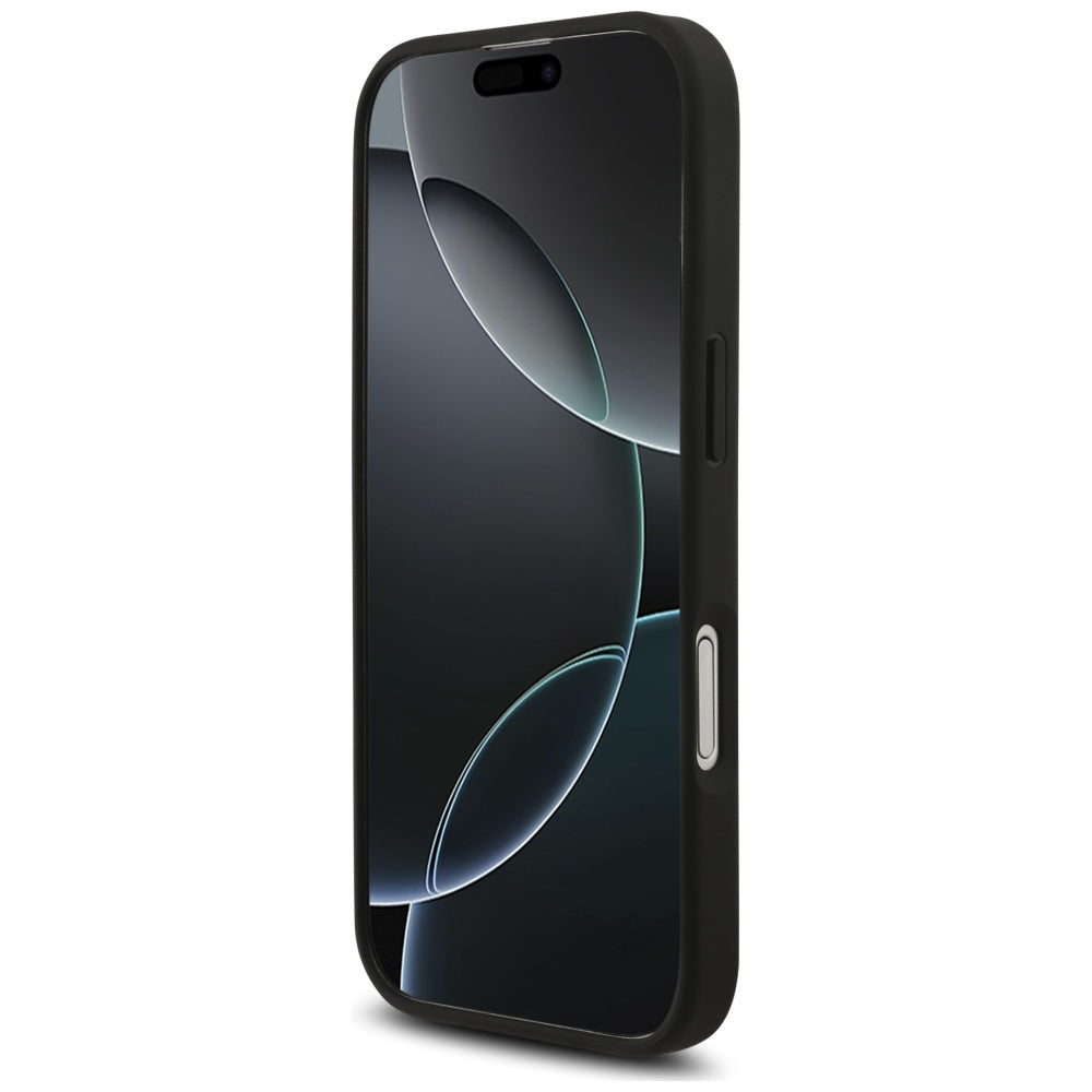 Case for Apple iPhone 17, Guess, 4G Grained Big and Classic Logo, Black