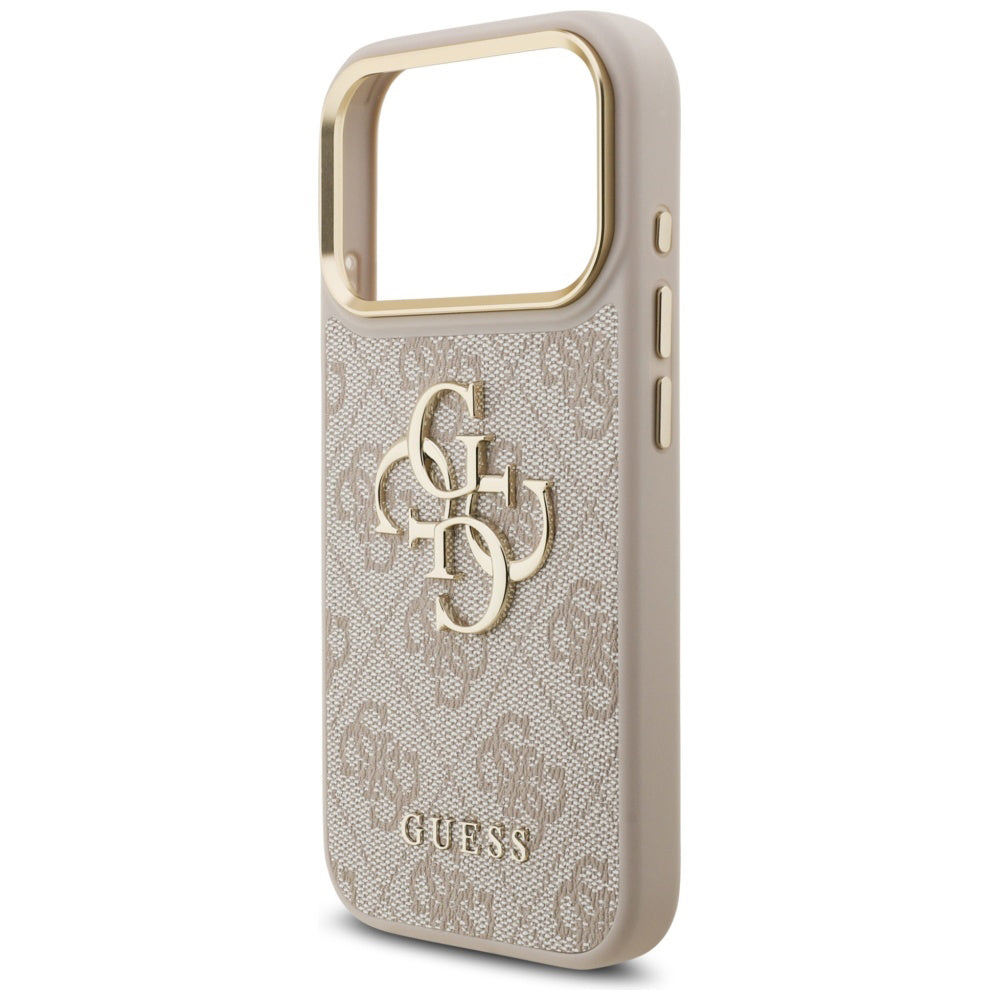 Case for Apple iPhone 17 Pro, Guess, Big 4G Logo Classic, Golden Pink