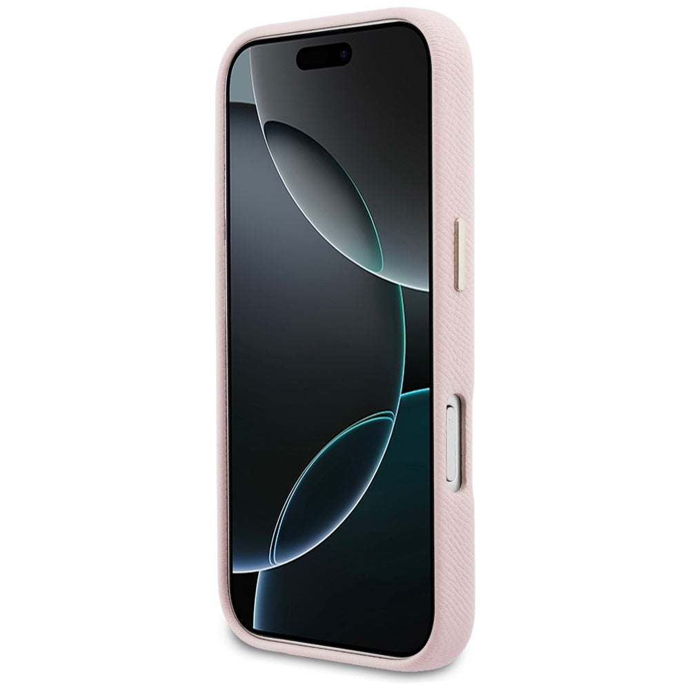 Case for Apple iPhone 17 Pro, Guess, Resin Logo, Pink